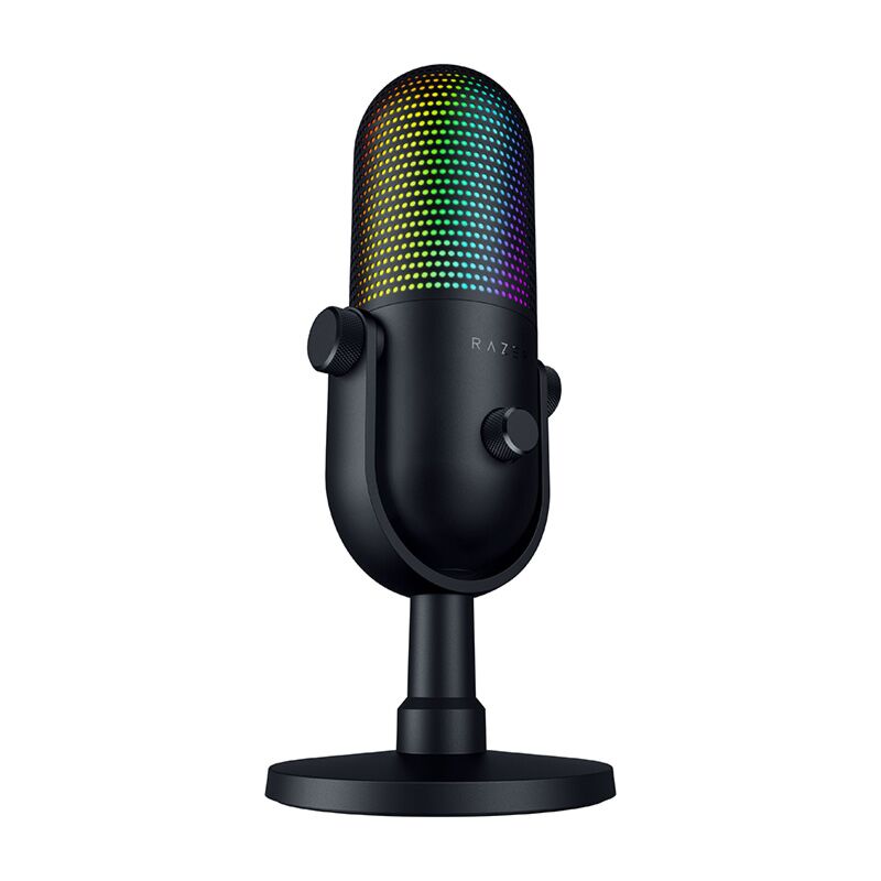 MICROFONO RAZER SEIREN V3 CHROMA USB STREAMING SUPERCARDIOIDE C/N SENSOR TOUCH SILENT BLACK