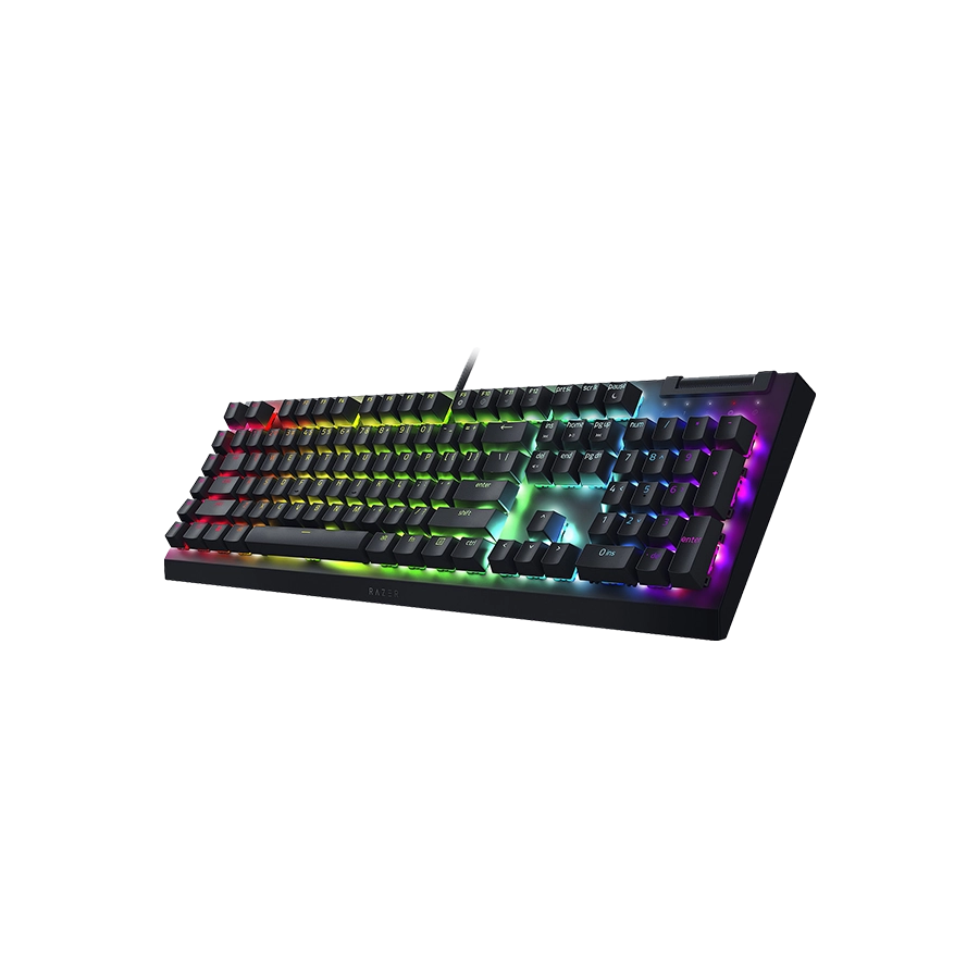 TECLADO RAZER BLACKWIDOW V4 X MECHANICAL SWITCH YELLOW US CHROMA BLACK