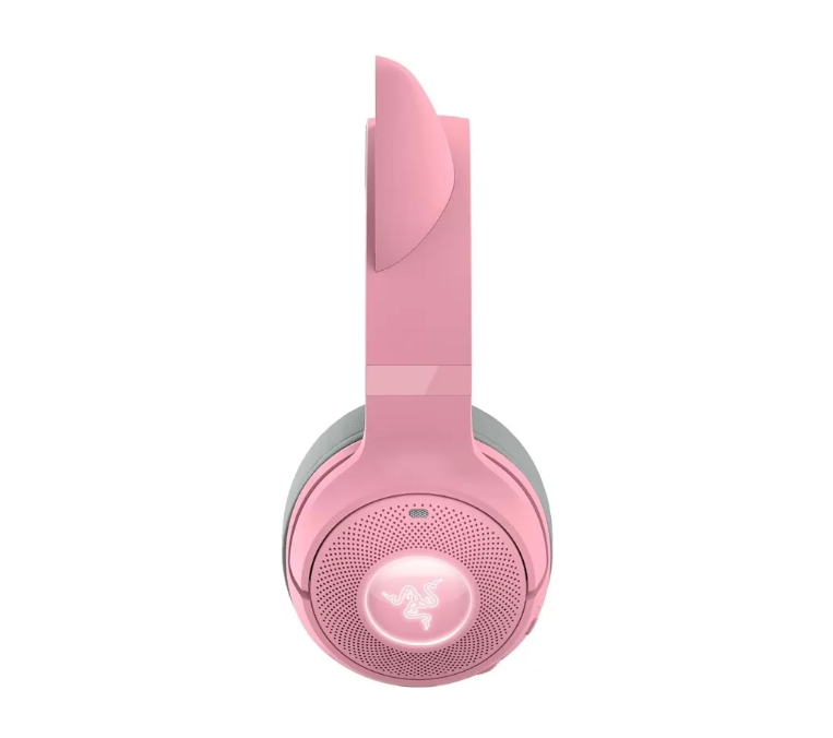 AUDIFONO C/MICROF. RAZER KRAKEN KITTY V2 BT WIRELESS CHROMA QUARTZ