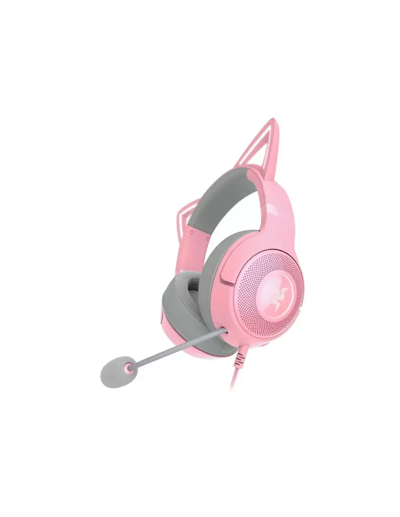 AUDIFONO C/MICROF. RAZER KRAKEN KITTY V2 CHROMA USB QUARTZ