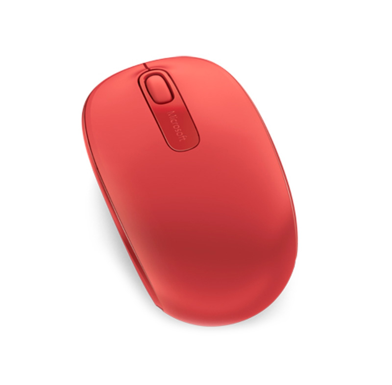Mouse óptico inalámbrico Microsoft Mobile 1850, 1000dpi, Receptor USB, 2.4GHz, Rojo.