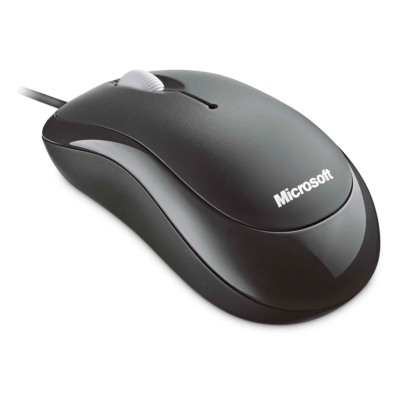 Mouse Microsoft Basic, Interfaz USB, Optico, 800dpi, Color Negro