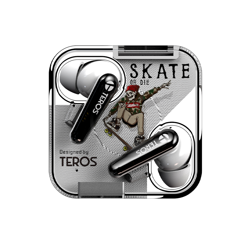 Audífonos Teros TE-8072W, Bluetooth, TWS, Blanco