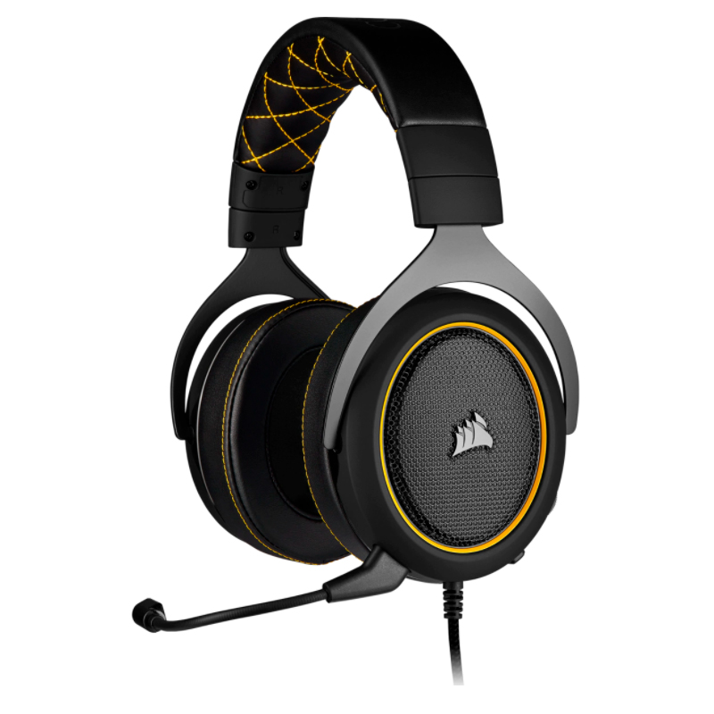 Auriculares para juegos Corsair HS60 PRO SURROUND, Color amarillo.