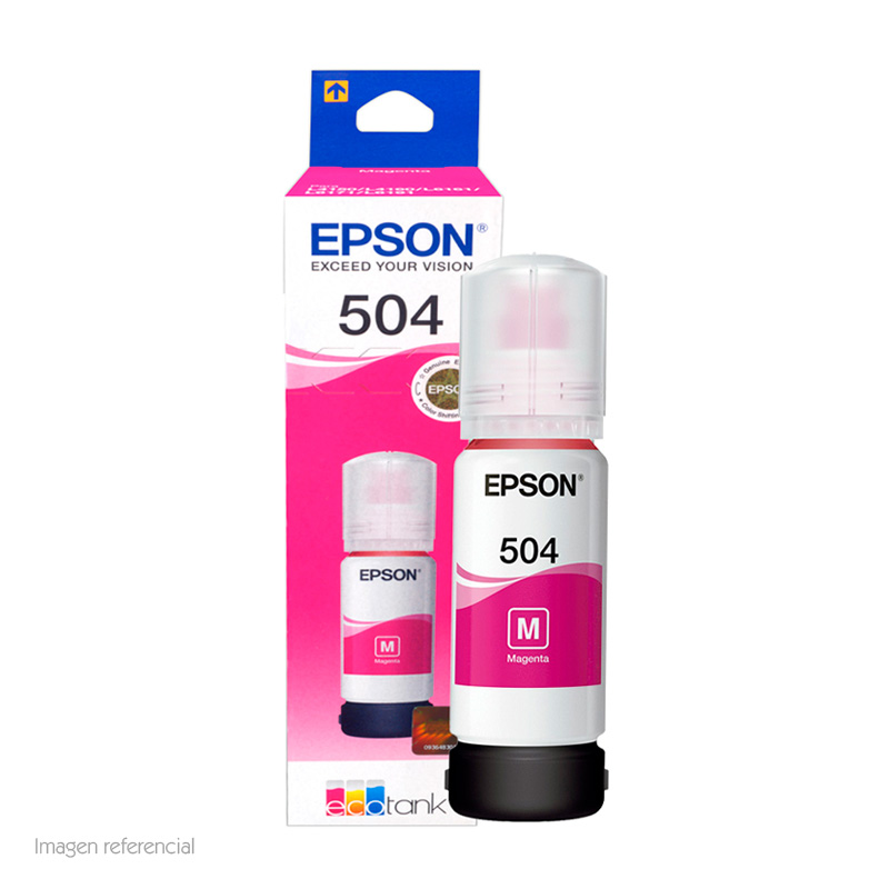 [263582] Botella de tinta EPSON T504320-AL, color Magenta, contenido 70ml.
