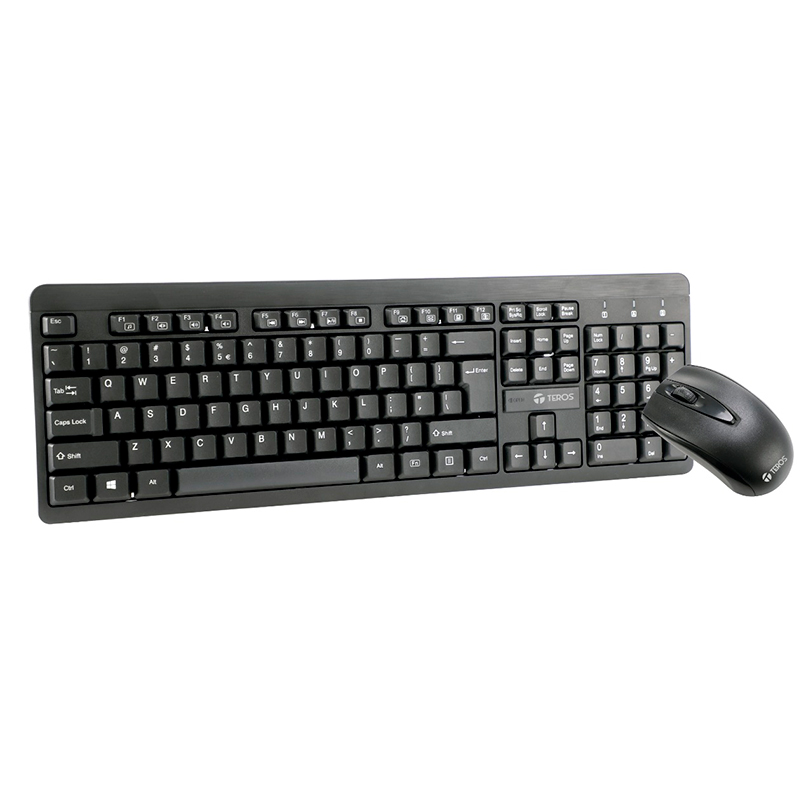 [kbmswste4061n] Kit Inalámbrico Multimendia Teclado + Mouse TE4061N, 2.4GHz, Receptor nano USB, Negro.