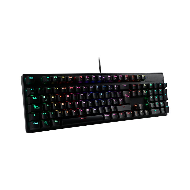 TECLADO MECÁNICO GAMER, NEGRO, 105 TECLAS