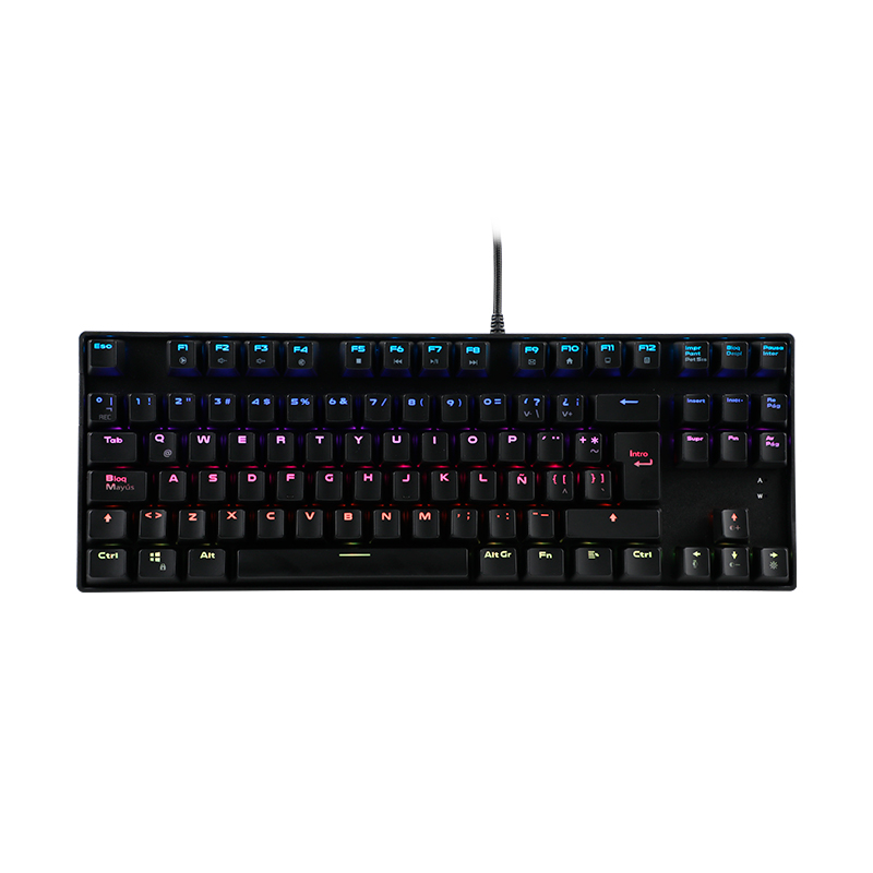 TECLADO MECÁNICO GAMER, NEGRO, DISEÑO TKL