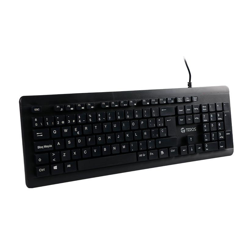 TECLADO A PRUEBA DE AGUA IPX7, MEMBRANA, 105 TECLAS, NEGRO