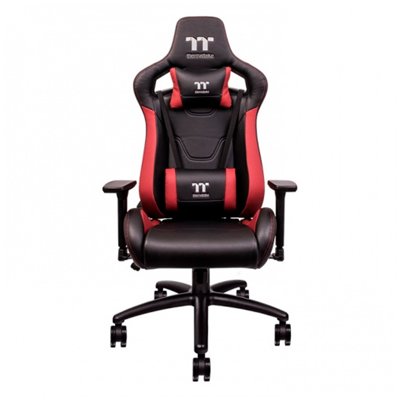 Thermaltake - Silla para juegos U Fit, Color Negro / Rojo.