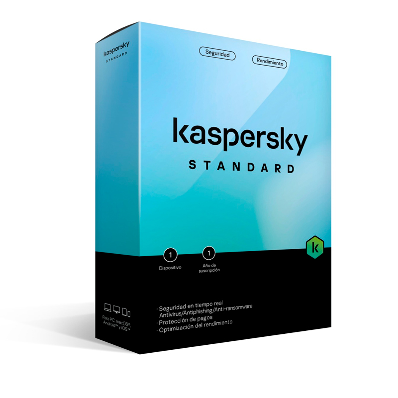 Kaspersky Standard Edition, para un 1 dispositivo, Licencia de 1 año