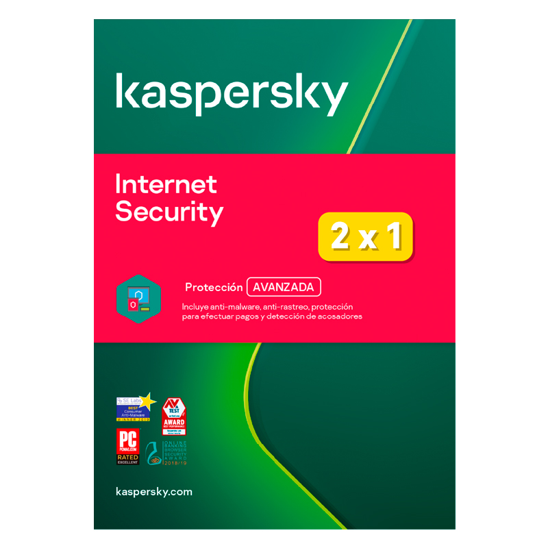 Kaspersky Internet Security, 2 x 1 (Protege 2 dispositivos al precio de 1), Licencia 1 año