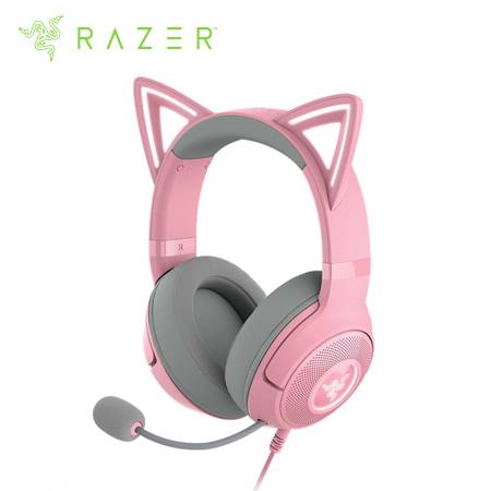 AUDIFONO C/MICROF. RAZER KRAKEN KITTY V2 CHROMA USB QUARTZ