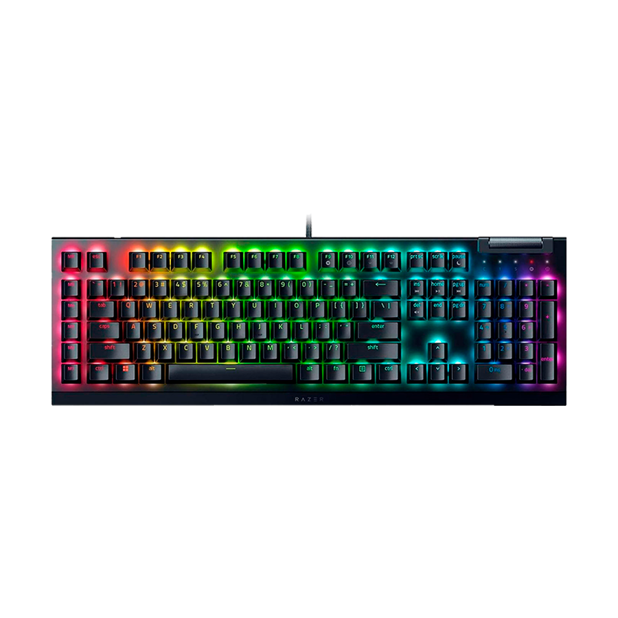 TECLADO RAZER BLACKWIDOW V4 X MECHANICAL SWITCH YELLOW US CHROMA BLACK