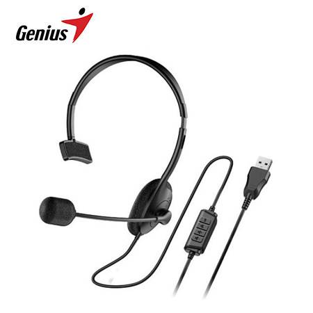 [0029292] AUDIFONO C/MICROF. GENIUS HS-100U MONO USB-A BLACK (31710027400)