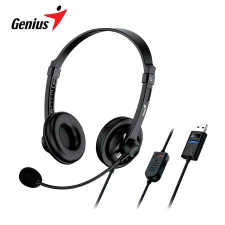 [0030205] AUDIFONO C/MICROF. GENIUS HS-230U USB-A 2.4M BLACK (31710021401)