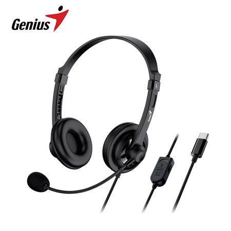 AUDIFONO C/MICROF. GENIUS HS-230U USB-C BLACK (31710021403)