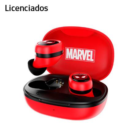 AUDIFONO C/MICROF. LICENCIADO XTECH TRUE WIRELESS SPIDERMAN BLUETOOTH 5.1 12H 10M RED (XTH-M701SM)