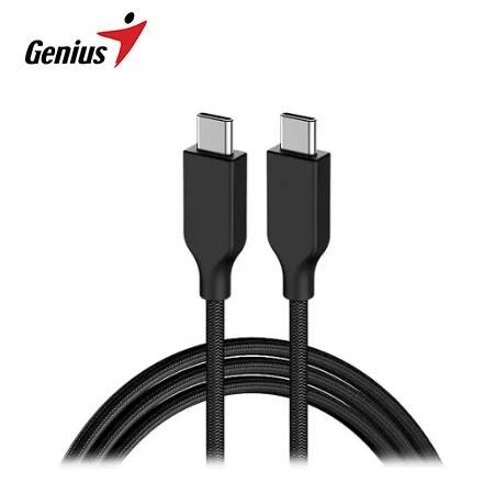 [0029509] CABLE USB-C GENIUS ACC-C2CC-3A USB-C A USB-C 100CM FAST CHARGE TRENZADO BLACK (32590006400)