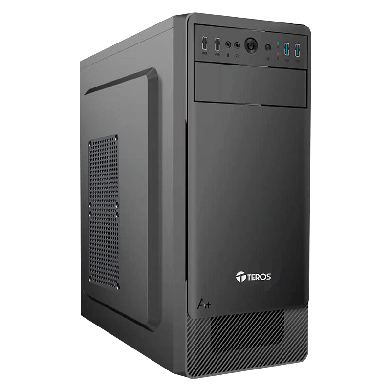 [csatxte1074n] Case Teros TE1074N, Mid Tower, ATX, 250W, USB 3.0 / 2.0, Audio, Negro.