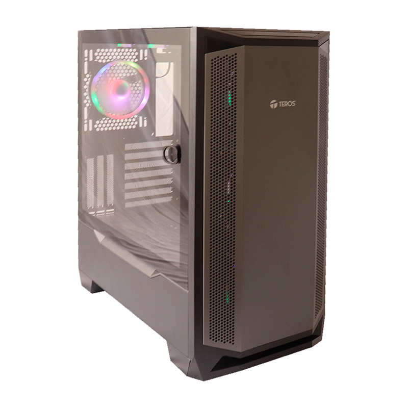 Case Gamer Teros TE-1165N, Mid Tower, ATX, 600W Bronce, NEGRO, USB 3.0 / 2.0, Audio.