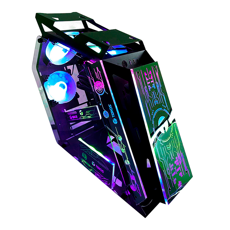 Case Gamer Teros TE1163N, Negro, USB 3.0, USB 2.0, Audio fan ARGB