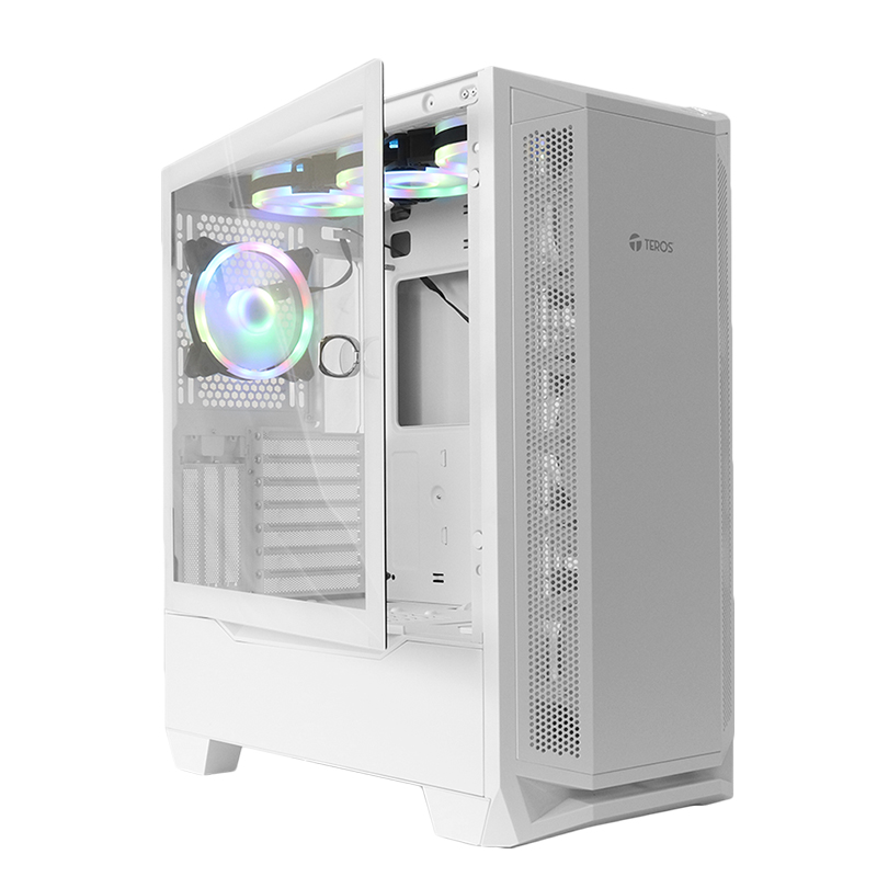 Case Gamer Teros TE-1165W, Mid Tower, BLANCO , USB 3.0 / 2.0, Audio