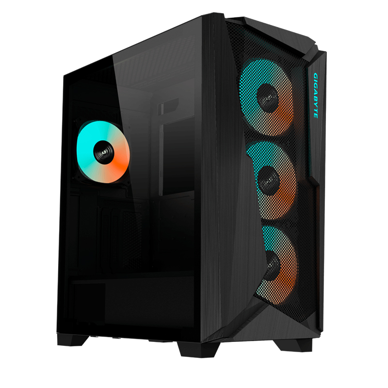[csgbc301g] Case Gigabyte AORUS C301 GLASS, Mid-Tower, ATX, Negro.