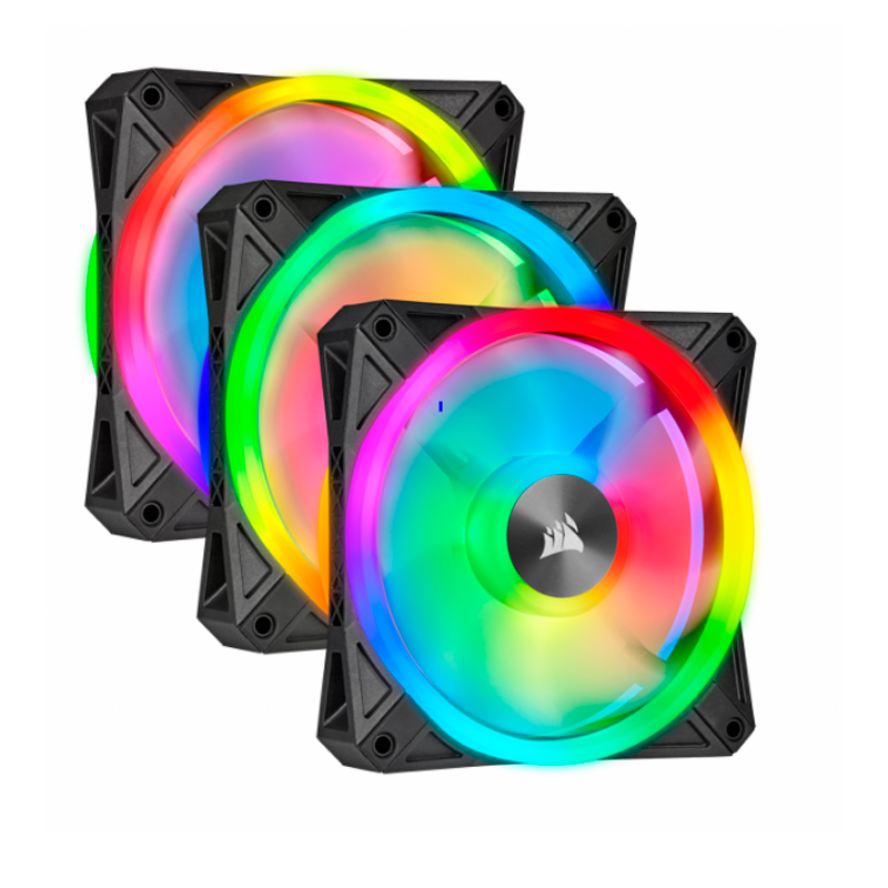 Fan Corsair Triple QL120 RGB, 12cm, 525 - 1500 ±10% RPM, 6V - 13.2V, PWM Control.