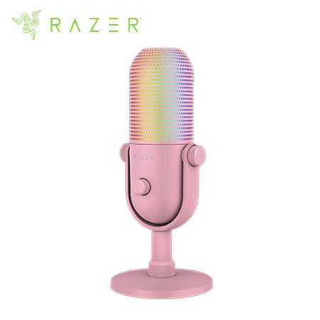 MICROFONO RAZER SEIREN V3 CHROMA USB STREAMING SUPERCARDIOIDE C/N SENSOR TOUCH SILENT QUARTZ (RZ19-05060300-R3U1)