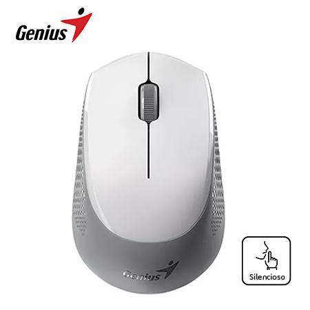 MOUSE GENIUS NX-8000S BT DUAL WIRELESS/BT BLUEEYE SILENT ERGONOMICO WHITE/GREY (31030034400)