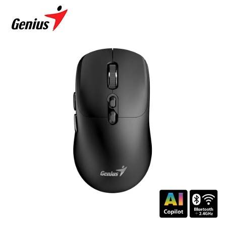 MOUSE GENIUS NX-8080S BT AI COPILOT DUAL WIRELESS/BT SILENT 7-BOT BLACK (31030042400)
