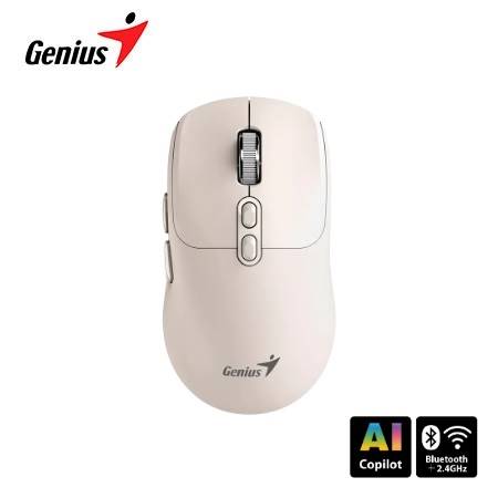 MOUSE GENIUS NX-8080S BT AI COPILOT DUAL WIRELESS/BT SILENT 7-BOT MILK TEA (31030042404)