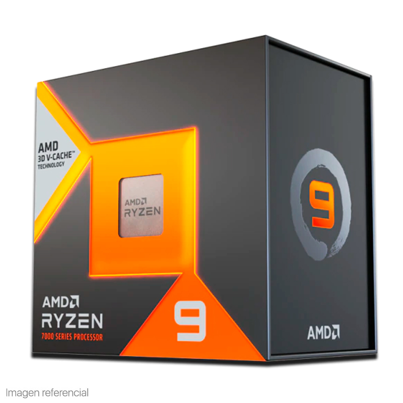 Procesador AMD Ryzen 9 7900X3D 4.4/5.6GHz, 128MB L3, 12-Cores, Socket AM5, 120W.