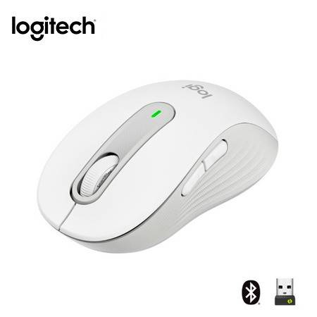 MOUSE LOGITECH SIGNATURE M650 SILENT WIRELESS/BLUETOOTH WHITE (910-006252)