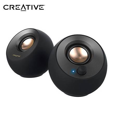 [0025565] PARLANTE CREATIVE PEBBLE 2.0 4.4W 3.5MM USB-POWER BLACK (51MF1680AA000)
