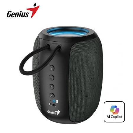 [0030098] PARLANTE GENIUS SP-915BT BLUETOOTH 5W 6H MIC AI COPILOT RGB BLACK/GREY (31730052401)