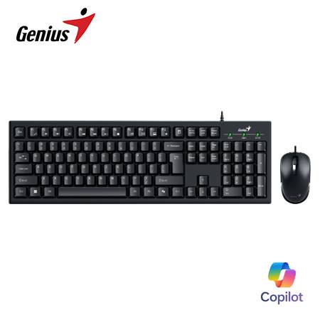 [0029912] TECLADO GENIUS + MOUSE KM-100SE AI COPILOT USB SP BLACK (31330009401)
