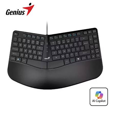 [0029472] TECLADO GENIUS ERGO KB-700 AI COPILOT WAVE KEYS USB SP BLACK (31310053401)