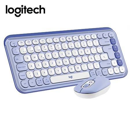 [0029949] TECLADO LOGITECH + MOUSE POP ICON BLUETOOTH/WIRELESS SP / COPILOT/ LILAC (920-013054)