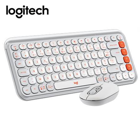 TECLADO LOGITECH + MOUSE POP ICON BLUETOOTH/WIRELESS SP / COPILOT/ WHITE (920-013055)