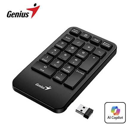 TECLADO NUMERICO GENIUS NUMPAD 1000 AI COPILOT WIRELESS SILENT BLACK(31320003400)