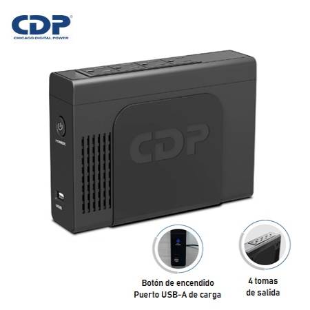 [0029978] UPS CDP INTERACTIVO PORTATIL LI-504I 500VA/250W/4SALIDAS/BATERIA LITIO (LI-504I)