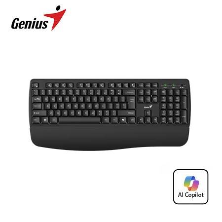 [0030611] TECLADO GENIUS WIRELESS KB-7123 AI COPILOT MULTIMEDIA USB SP BLACK (31320007401)