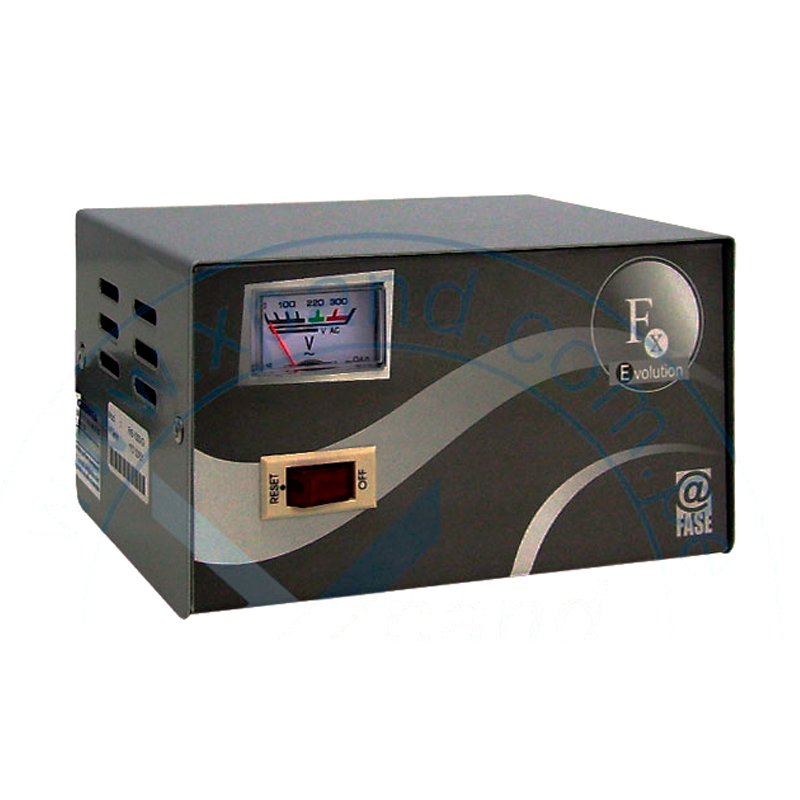 Estabilizador Elise - Fase FXE-10, Sólido, 1.0kVA, 4 tomas a 220VAC, 1 toma By-pass.