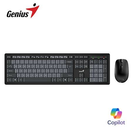 [0029825] TECLADO GENIUS + MOUSE WIRELESS KM-8200 AI COPILOT MULTIMEDIA SP BLACK/GREY (31340003420)