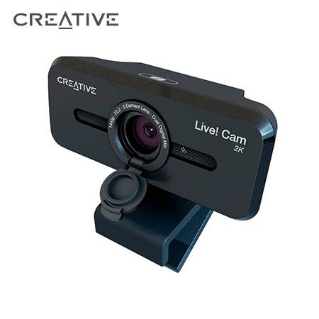 [0029228] CAMARA CREATIVE LIVE! CAM SYNC V3 2K QHD1440P 4X ZOOM DUAL MIC USB C/TAPA BLACK (73VF090000000)