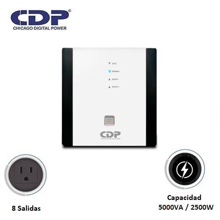 [0030343] ESTABILIZADOR CDP R-AVR5008I 5000VA/2500W 8 SALIDAS (R-AVR5008I)