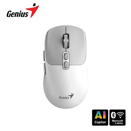 [0030359] MOUSE GENIUS NX-8080S BT AI COPILOT DUAL WIRELESS/BT SILENT 7-BOT WHITE (31030042401)