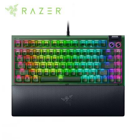 [0030335] TECLADO RAZER BLACKWIDOW V4 75% MECHANICAL SWITCH ORANGE HOT-SWAPPABLE 8000 HZ US 2 ZONAS CHROMA PHANTOM GREEN ED. BLACK (RZ03-05003400-R3U1)